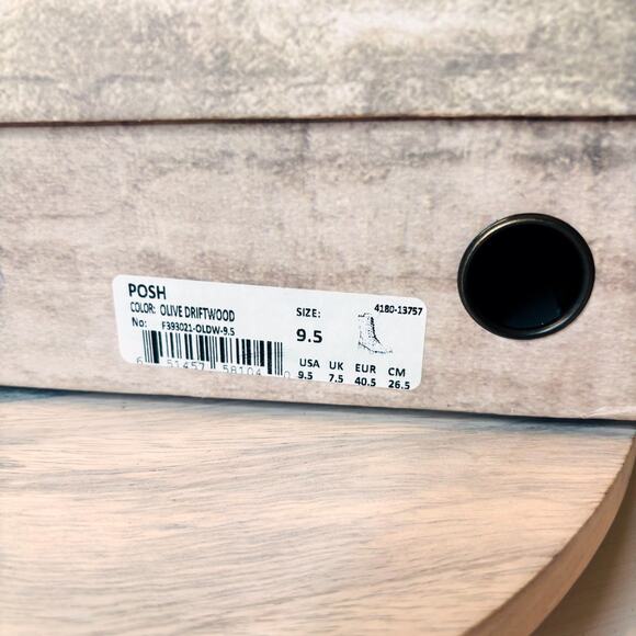 BED | STU Posh Olive Driftwood Lace Up Leather Boots Women's Combat Style 9.5 - Picture 2 of 15